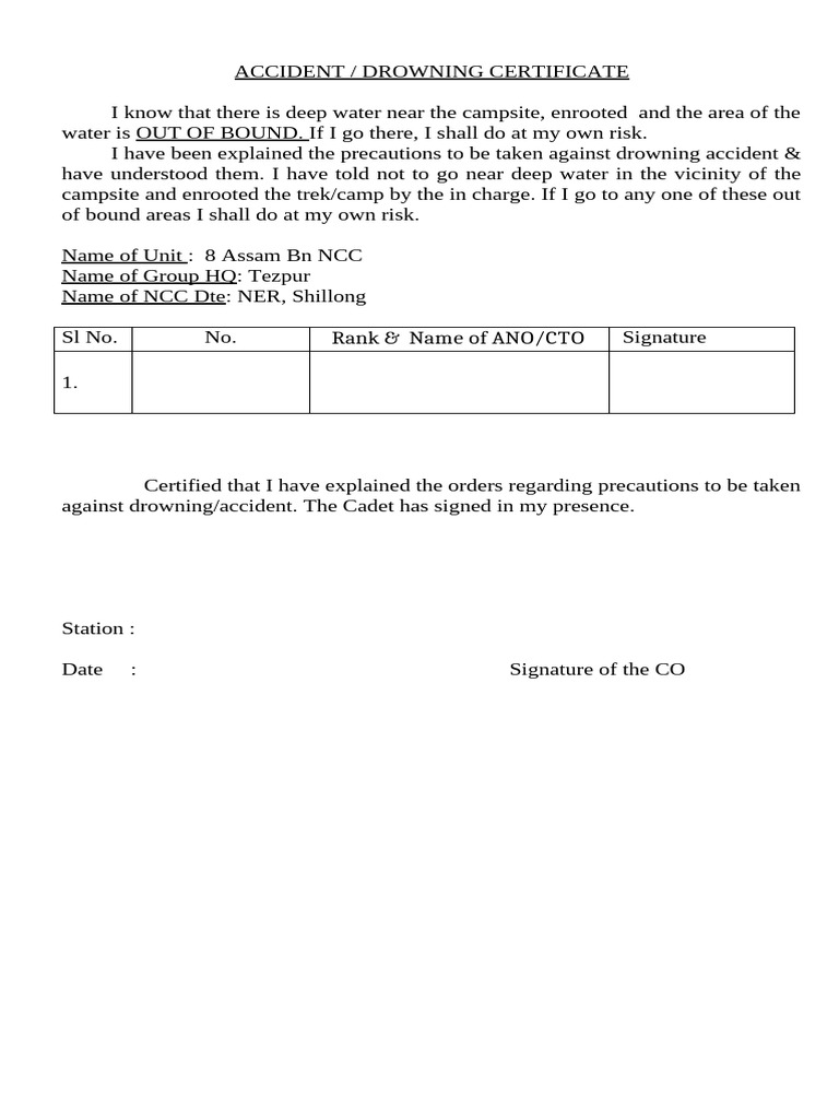 Camp Form Catc | PDF