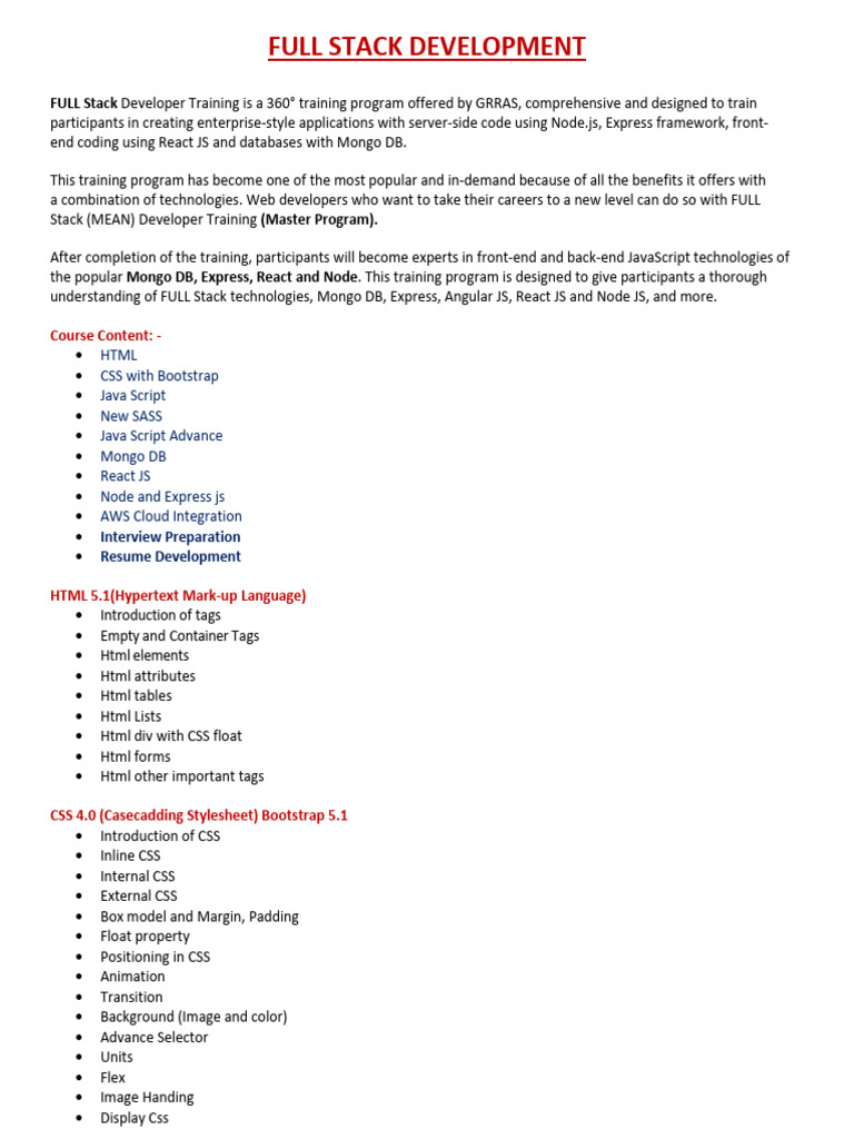 FULL STACK DEVELOPMENT (MERN) | PDF | Software Engineering | Computing