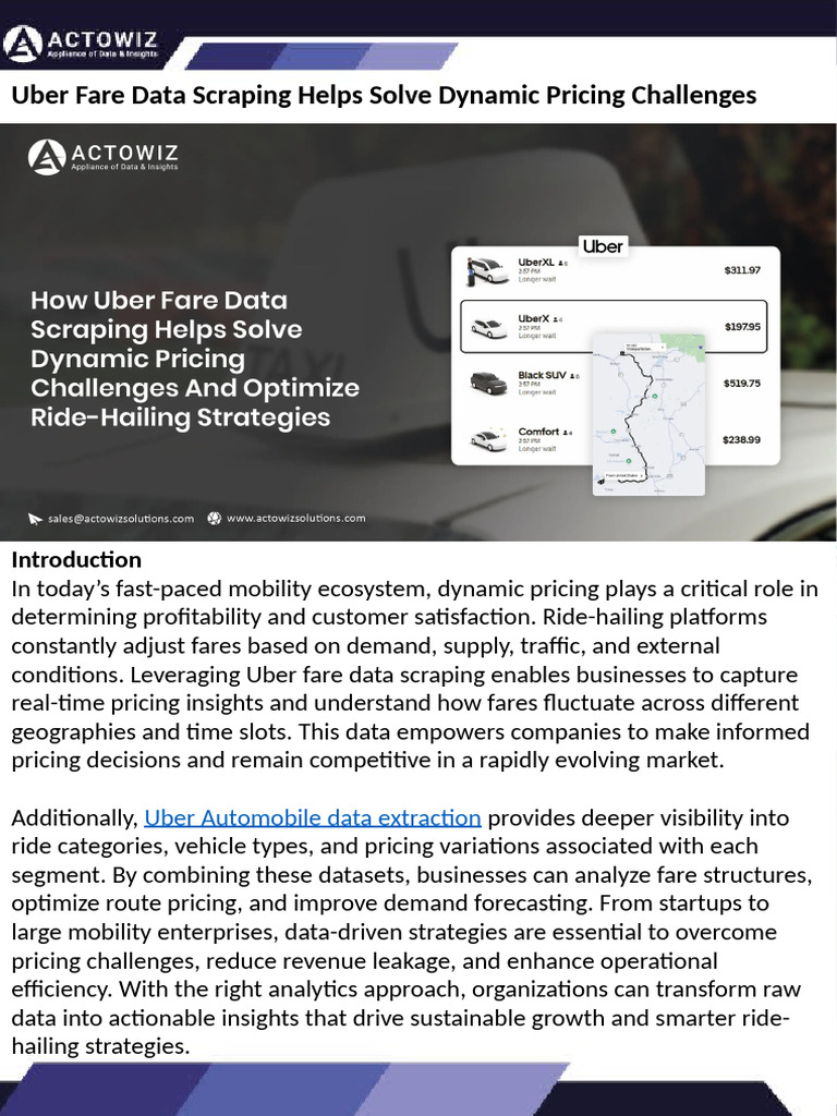 Uber Fare Data Scraping Helps Solve Dynamic Pricing Challenges | PDF ...