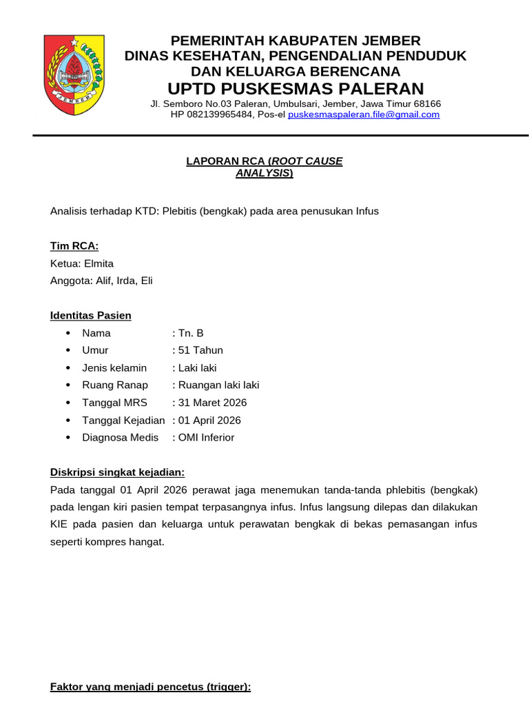 RCA TN Bahrozi Plebitis | PDF