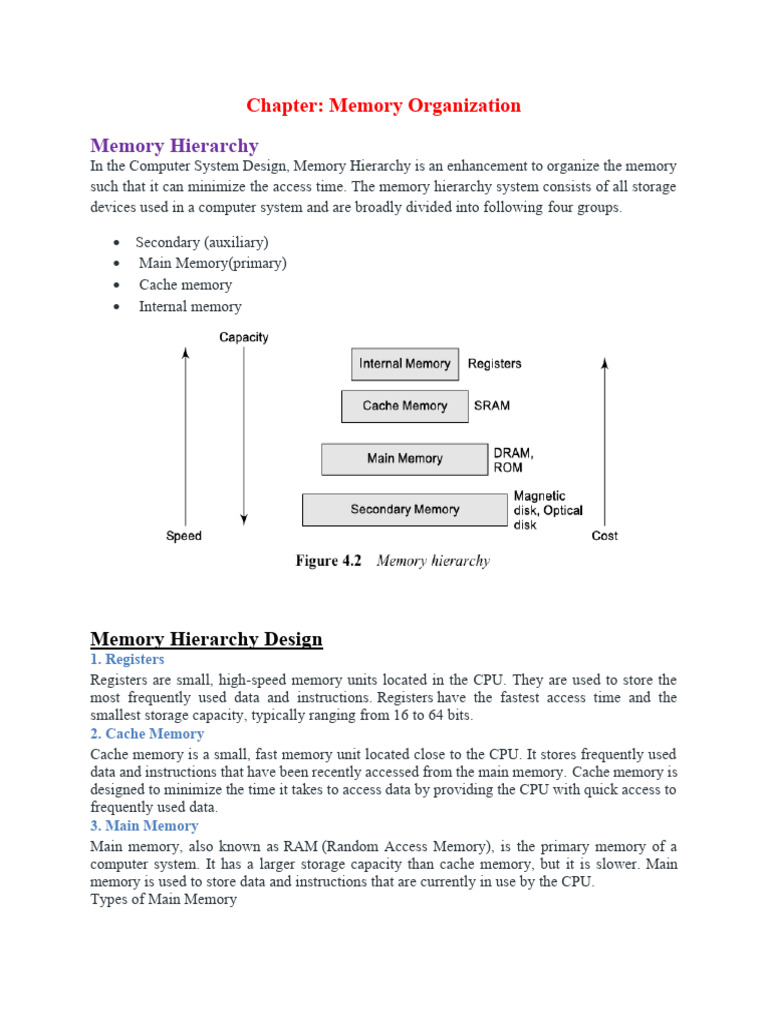 Chapter Memory Organization | PDF | Computer Data Storage | Random ...