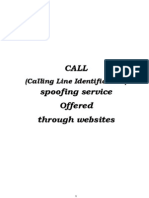 Call Spoofing Services , Modus Operandi ,Regulatory framework and impact on society