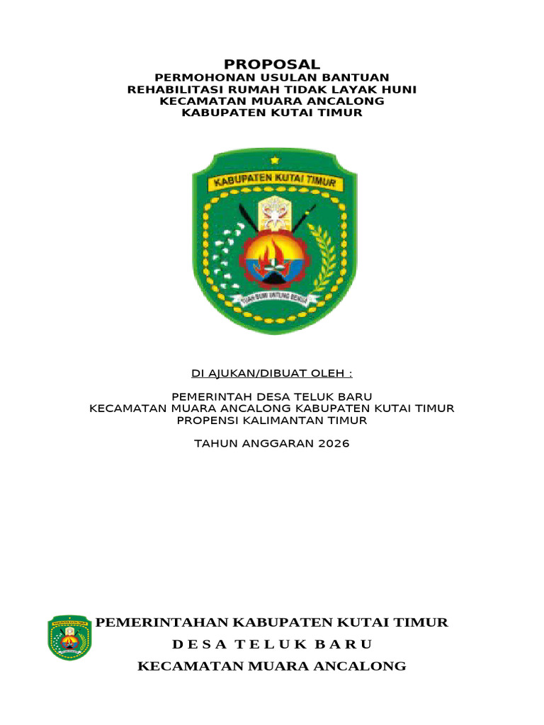 Proposal Rehabilitasi Rumah Tidak Layak Huni | PDF