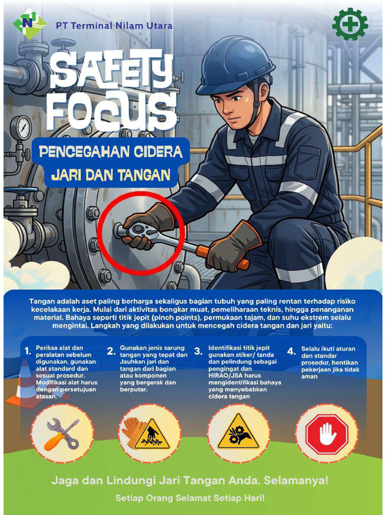 Safety Focus Week 1 Mei - Hand & Finger Injury Prevention | PDF