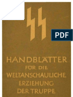 SS - Handblaetter Fuer Die Weltanschauliche Erziehung Der Truppe - Anweisung Fuer Die Benutzung Der Handblaetter (9 S., Scan)