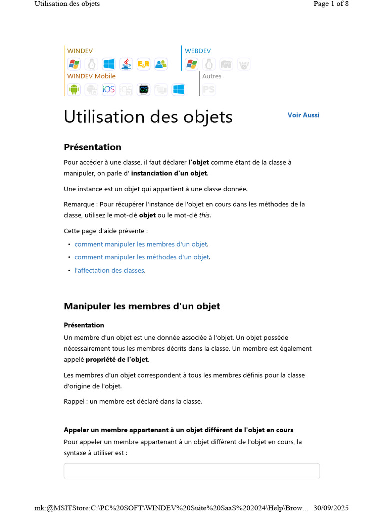 Utilisation Des Objets | PDF | Informatique | Programmation informatique