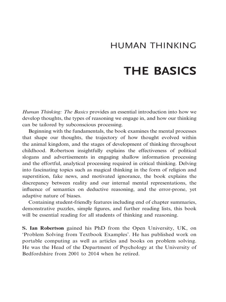 Human Thinking | PDF | Thought | Knowledge