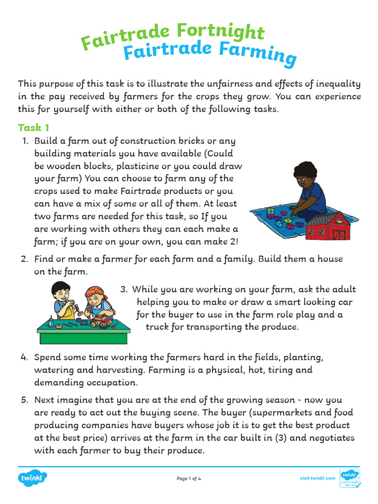 Fairtrade Fortnight - Activity Fairtrade Farming | PDF | Fair Trade ...