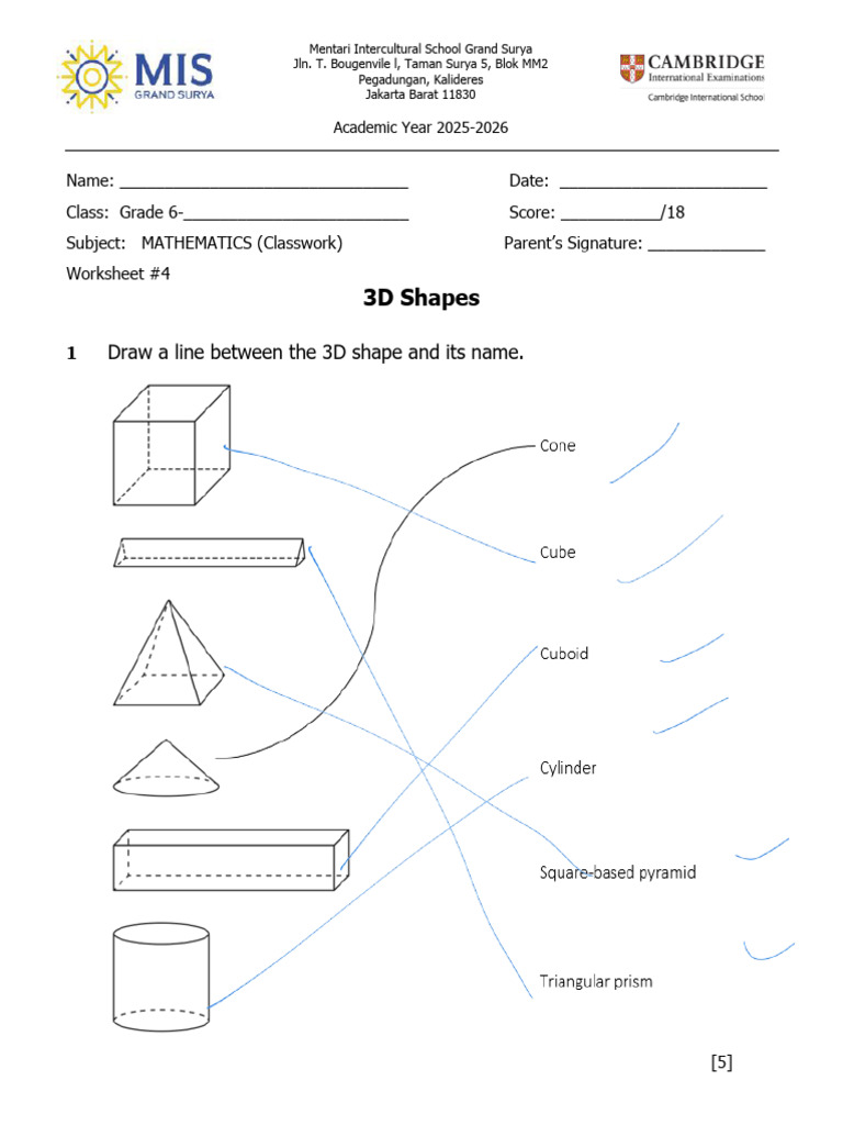 WS 4 Solid Figures | PDF