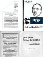 Stark, Johannes - Adolf Hitlers Ziele Und Persoenlichkeit (1930, 18 Doppels., Scan, Fraktur)