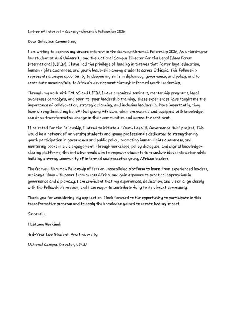 Letter of Inter | PDF