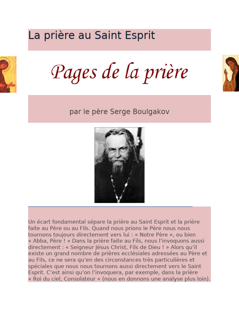 La Prière Au Saint Esprit | PDF | Pâques | Liturgie