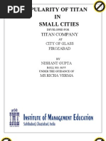 Download Brand Image of TITAN in Small Cities by Nishant gupta SN10356615 doc pdf