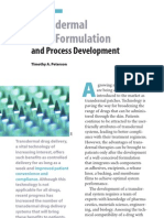 Transdermal Drug Formulation and Process Development