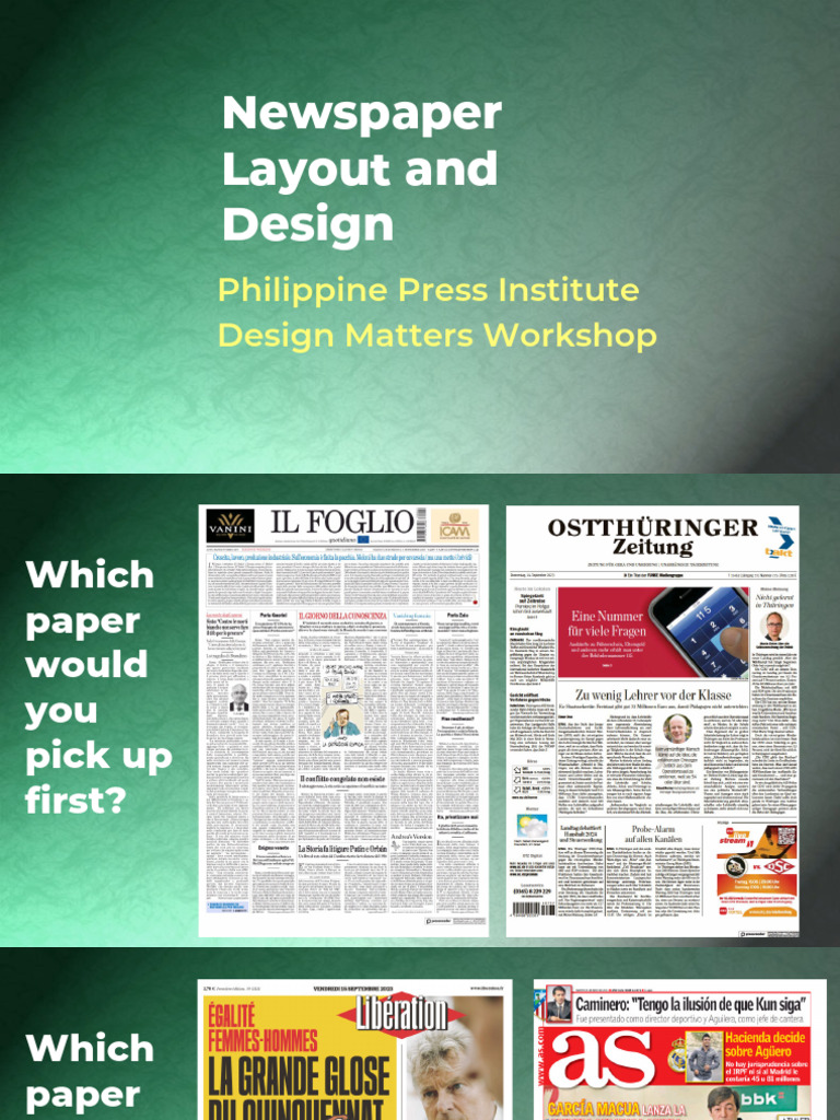 Newspaper Layout and Design Reduced | PDF | Typefaces | Page Layout