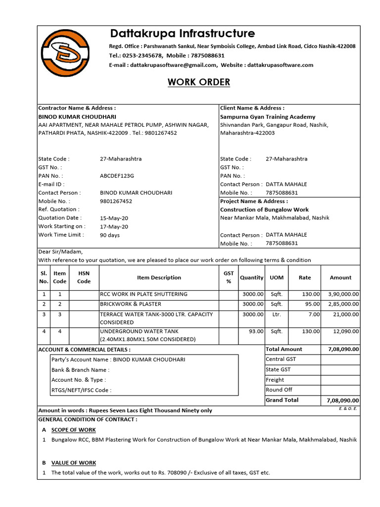 Subcontractor Work Order | PDF | Arbitration