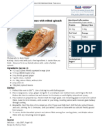 Baked Maple-Glazed Salmon With Wilted Spinach Recipe