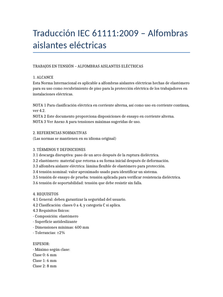 Traduccion IEC 61111 | PDF