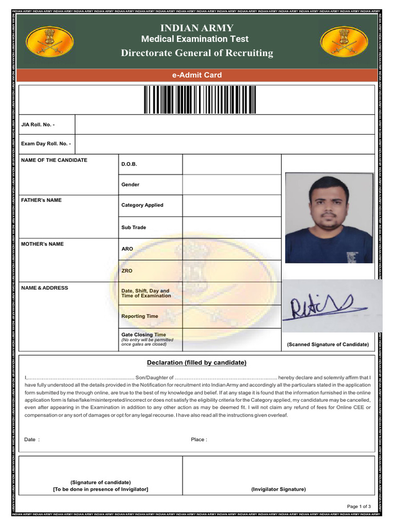 882033877 Admit Card_compressed (1) (1) | PDF | Identity Document