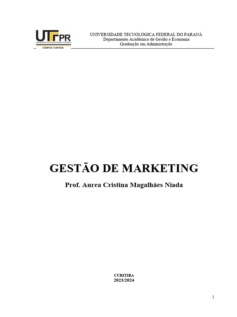 Apostila Introdução Ao Marketing | PDF | Marketing | Mercado (economia)
