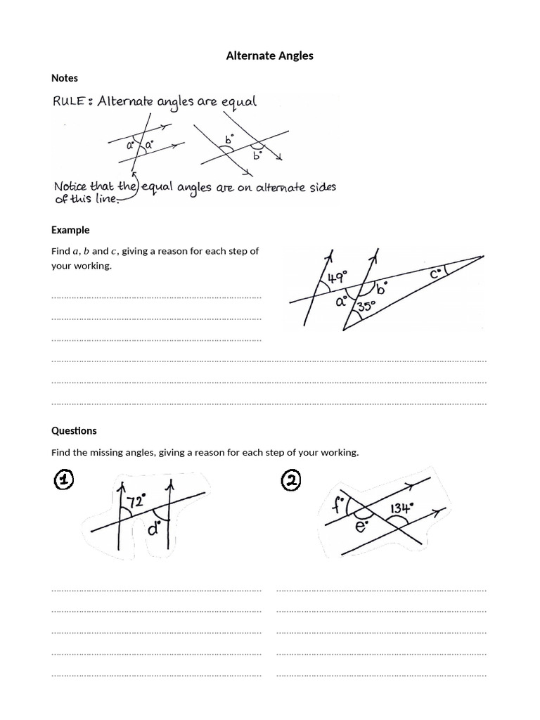 04a Alternate Angles | PDF