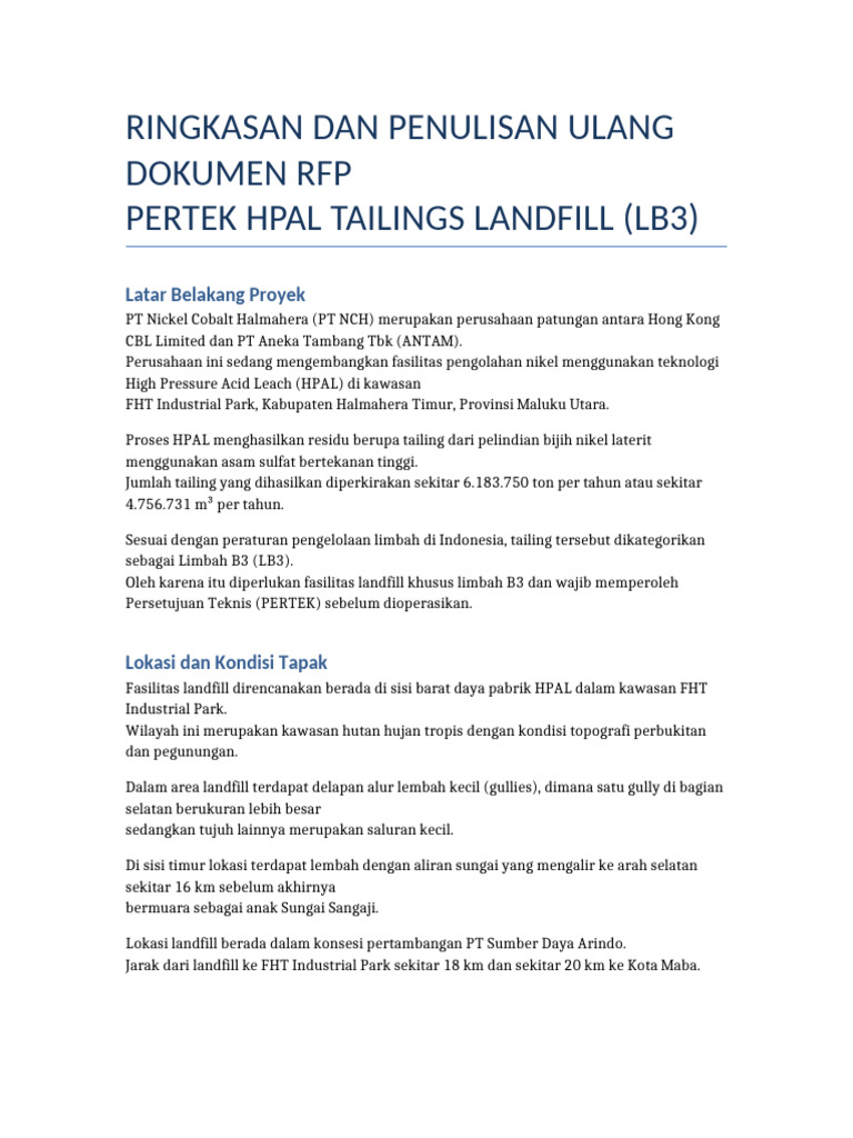 Ringkasan_RFP_PERTEK_HPAL_LB3.in | PDF