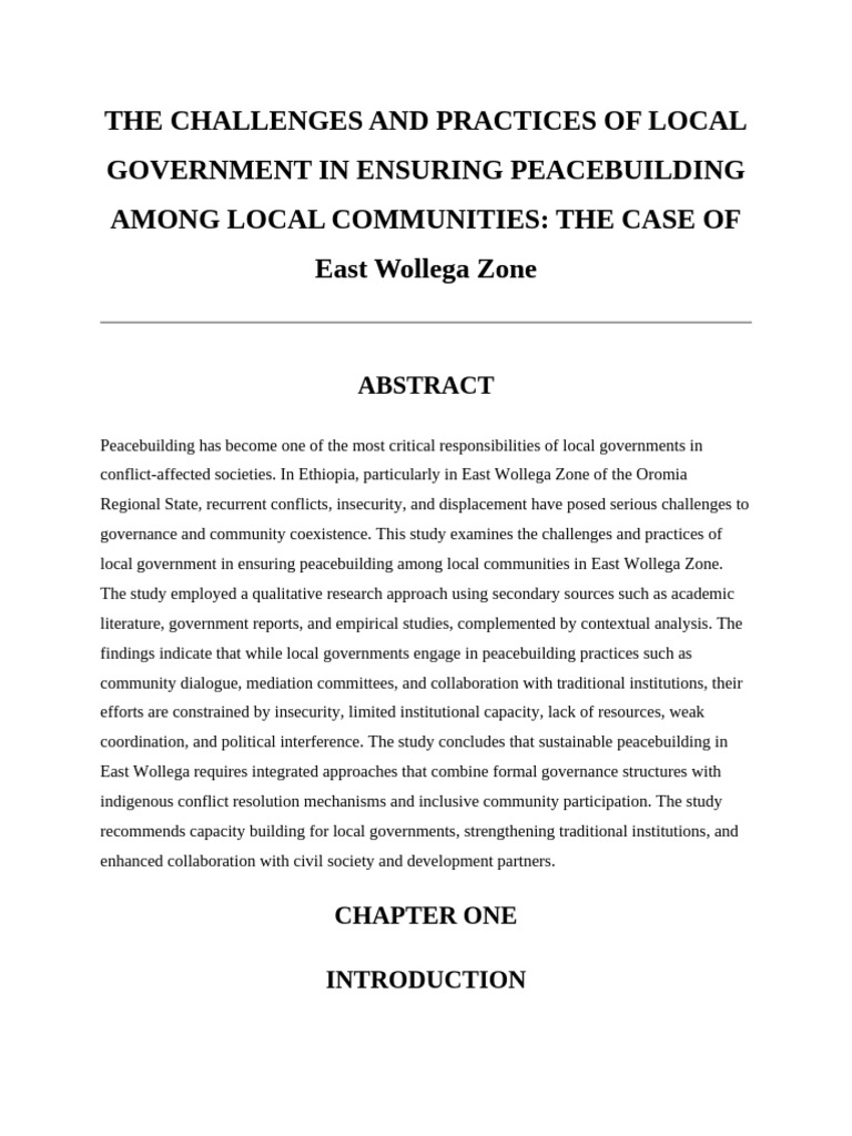 Adisu | PDF | Peacebuilding | Conflict Resolution