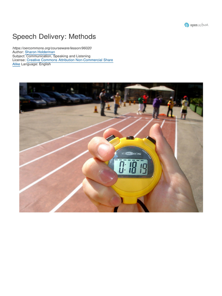 4_Speech-Delivery-Methods_xTIxssc | PDF | Speech | Human Communication