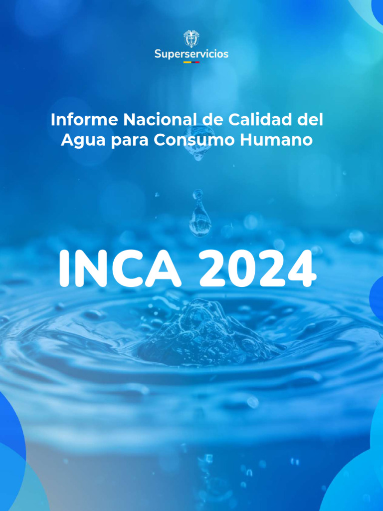 Informe Nacional de Calidad Del Agua para Consumo Humano Inca 2024 ...