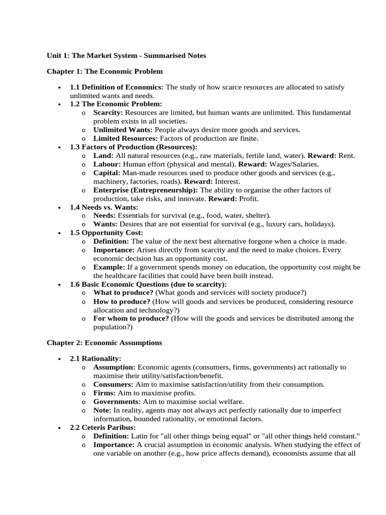 Economics revision notes | PDF | Taxes | Demand