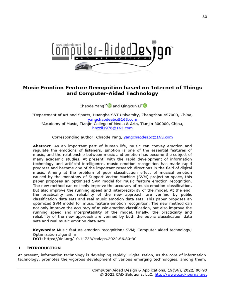 Music Emotion Feature Recognition Based on Internet of Things and ...