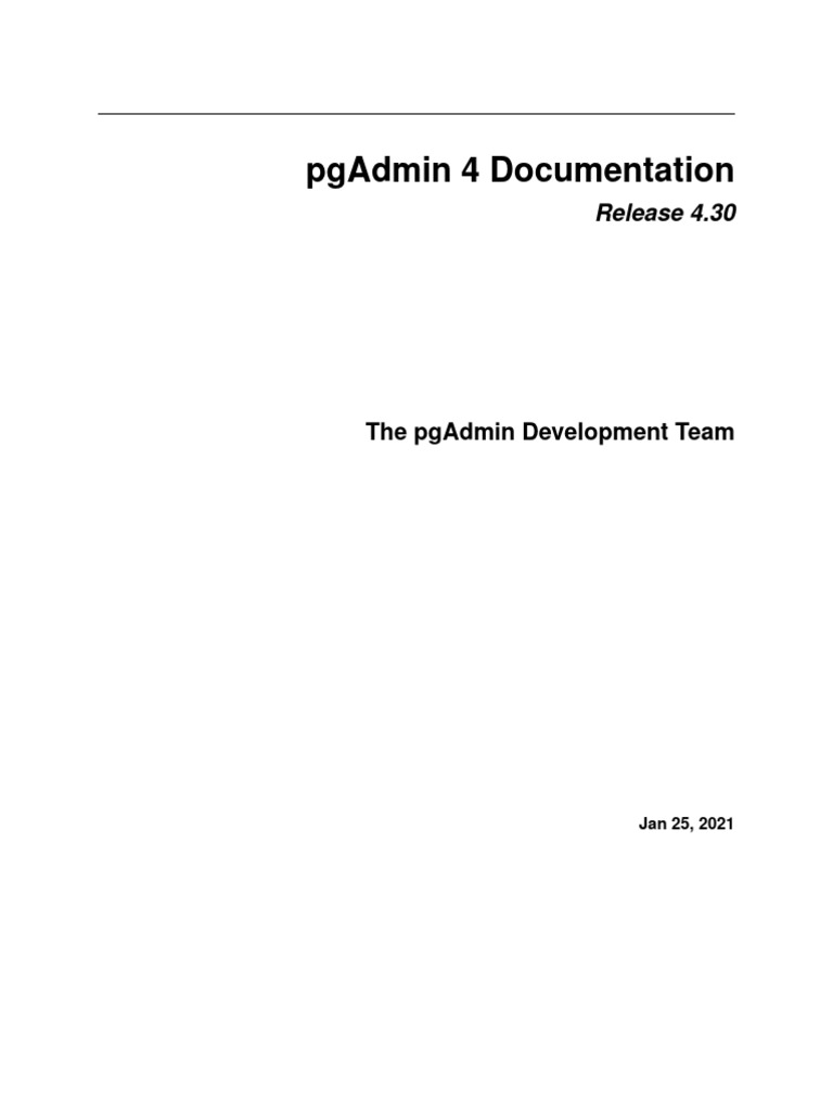 pgadmin4-4.30 | PDF | Postgre Sql | Computing