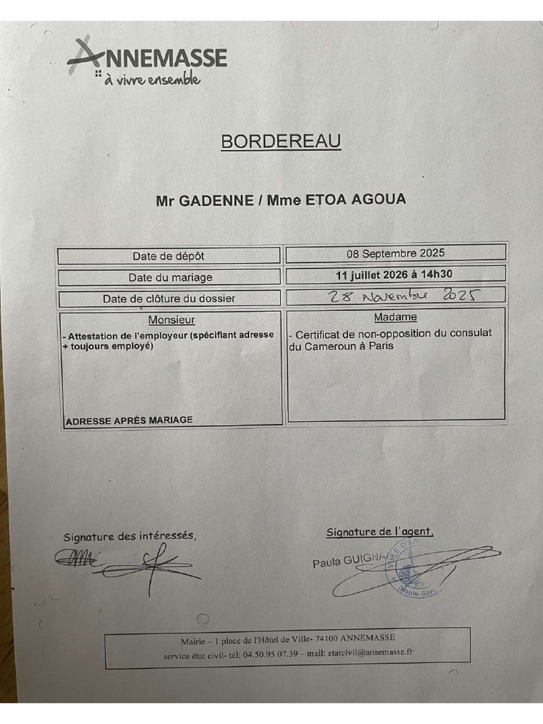 Bordereau | PDF