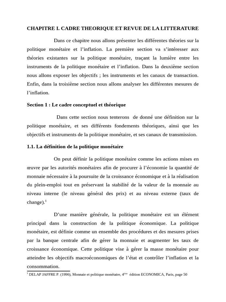 Chapitre i | PDF | Politique monétaire | Inflation