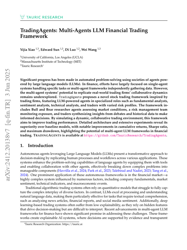 TradingAgents_ Multi-Agents LLM Financial Trading Framework - 2412 ...