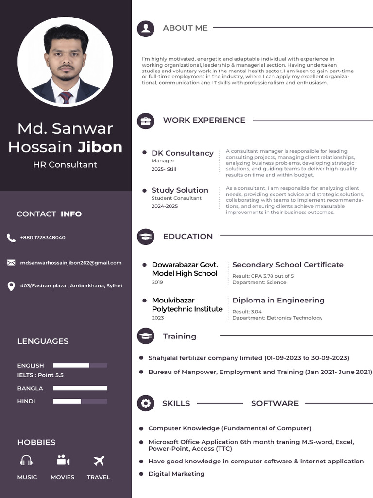 Sanwar Cv Sylhet | PDF | Consultant | Business