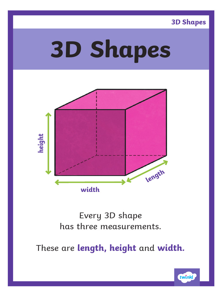 3D Shapes Booklet | PDF | Shape | Geometric Shapes