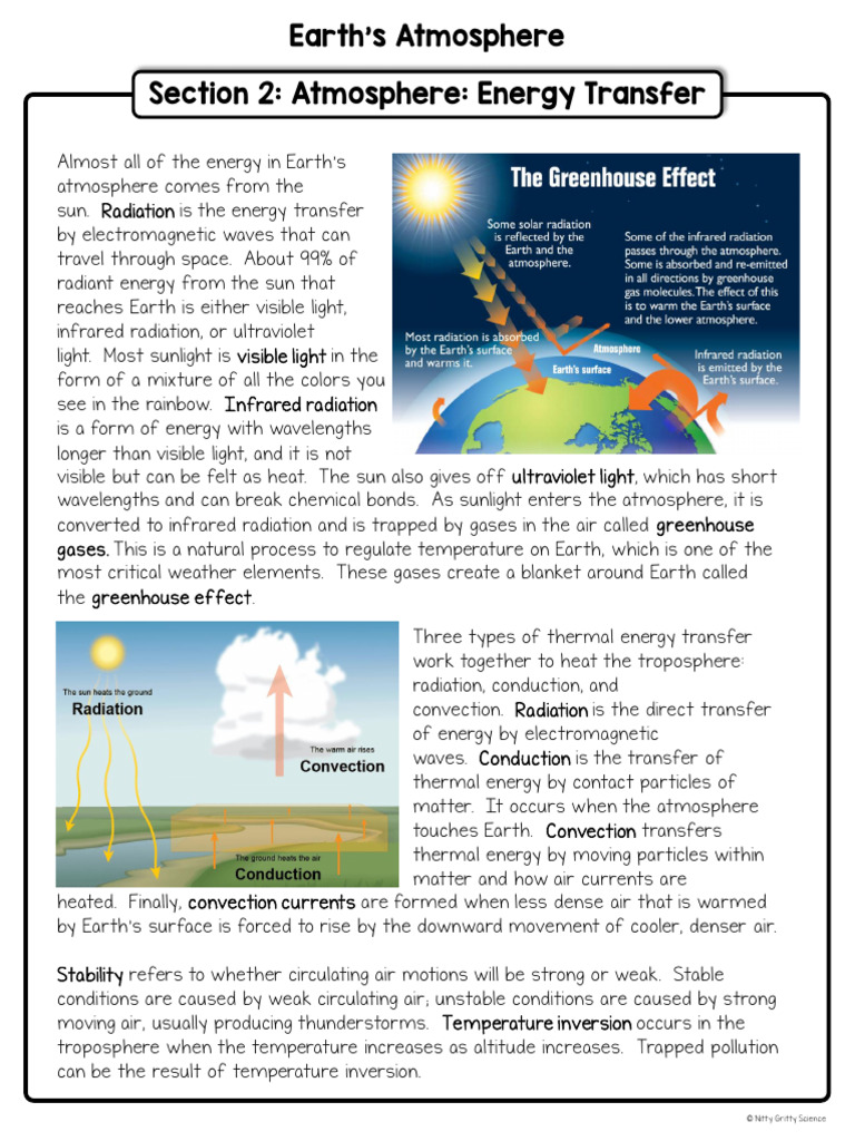 Section 2 Atmosphere Energy Transfer 1 | PDF | Atmosphere Of Earth ...