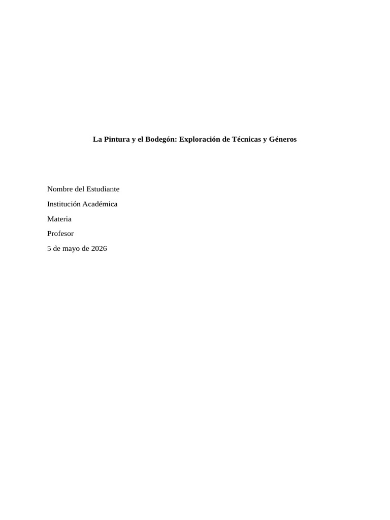 Investigacion Pintura APA | PDF | Pinturas | Naturaleza muerta