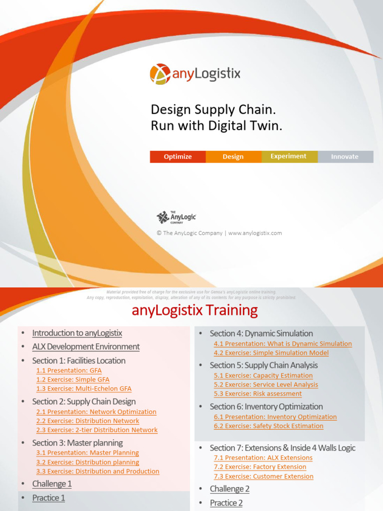 AnyLogistix(ALX)-Training 2 13 0 En | PDF | Supply Chain | Applied ...