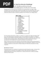 Startup Accelerator Rankings Methodology & Companion Report - Kellogg School of Management Northwestern