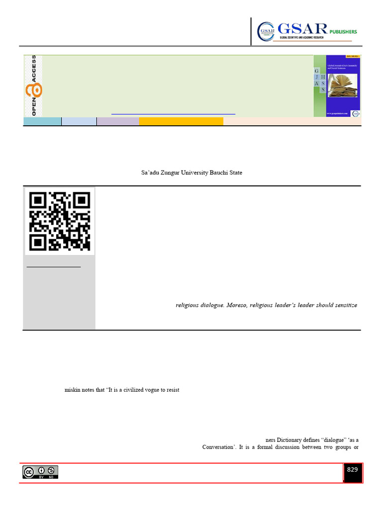 GJAHSS2782024-Gelary-acript | PDF | Interfaith Dialogue | Faith