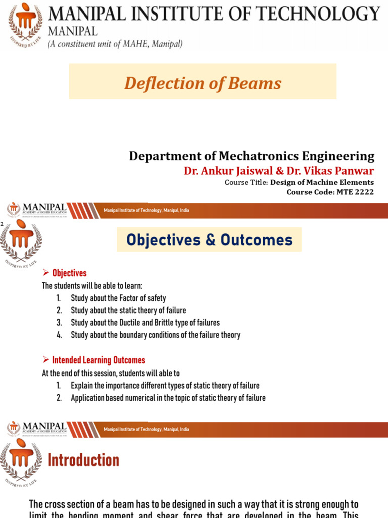 Deflection of Beams | PDF | Beam (Structure) | Bending