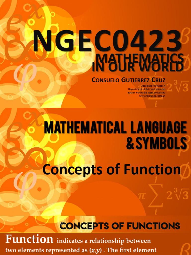MMW Concepts of Functions | PDF | Function (Mathematics) | Mathematics
