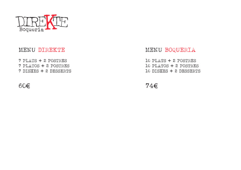 Menus | PDF