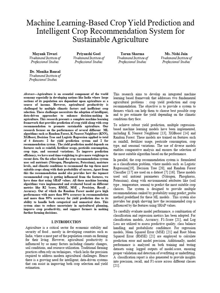 Final Research Paper | PDF | Mean Squared Error | Machine Learning