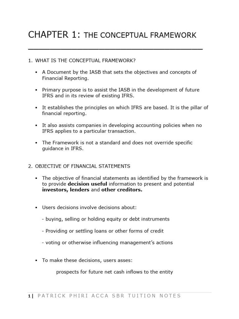 1. the Conceptual Framework | PDF | Historical Cost | International ...