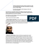 Teacher Profiles Imams
