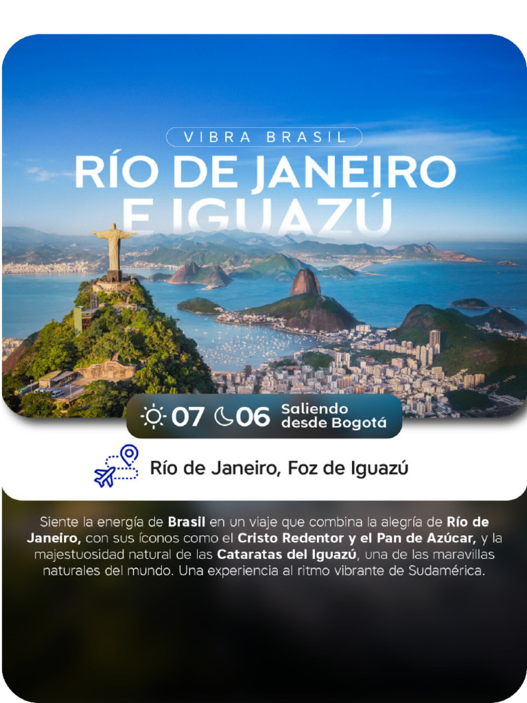 Programa Rio de Janeiro e Iguazú 2026 Akira | PDF | Pasajero | Agencia ...