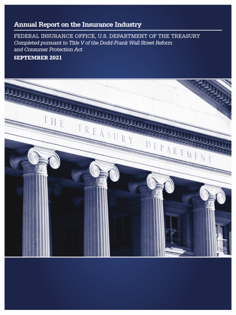 FIO 2021 Annual Report Insurance Industry | PDF | Insurance | Reinsurance